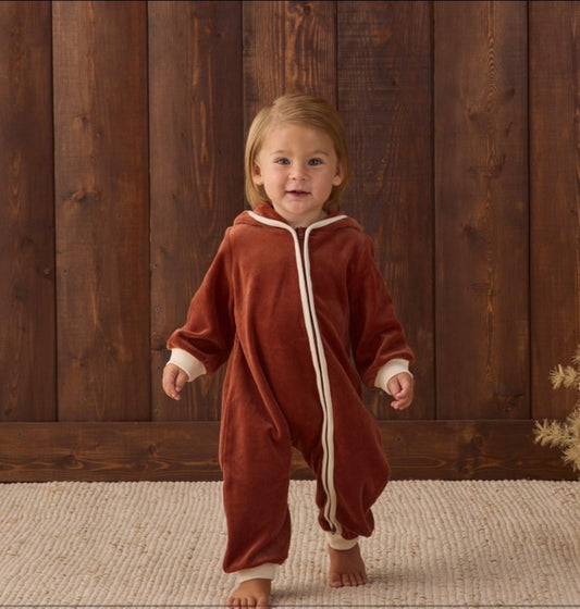 Redwood Velour Jumpsuit