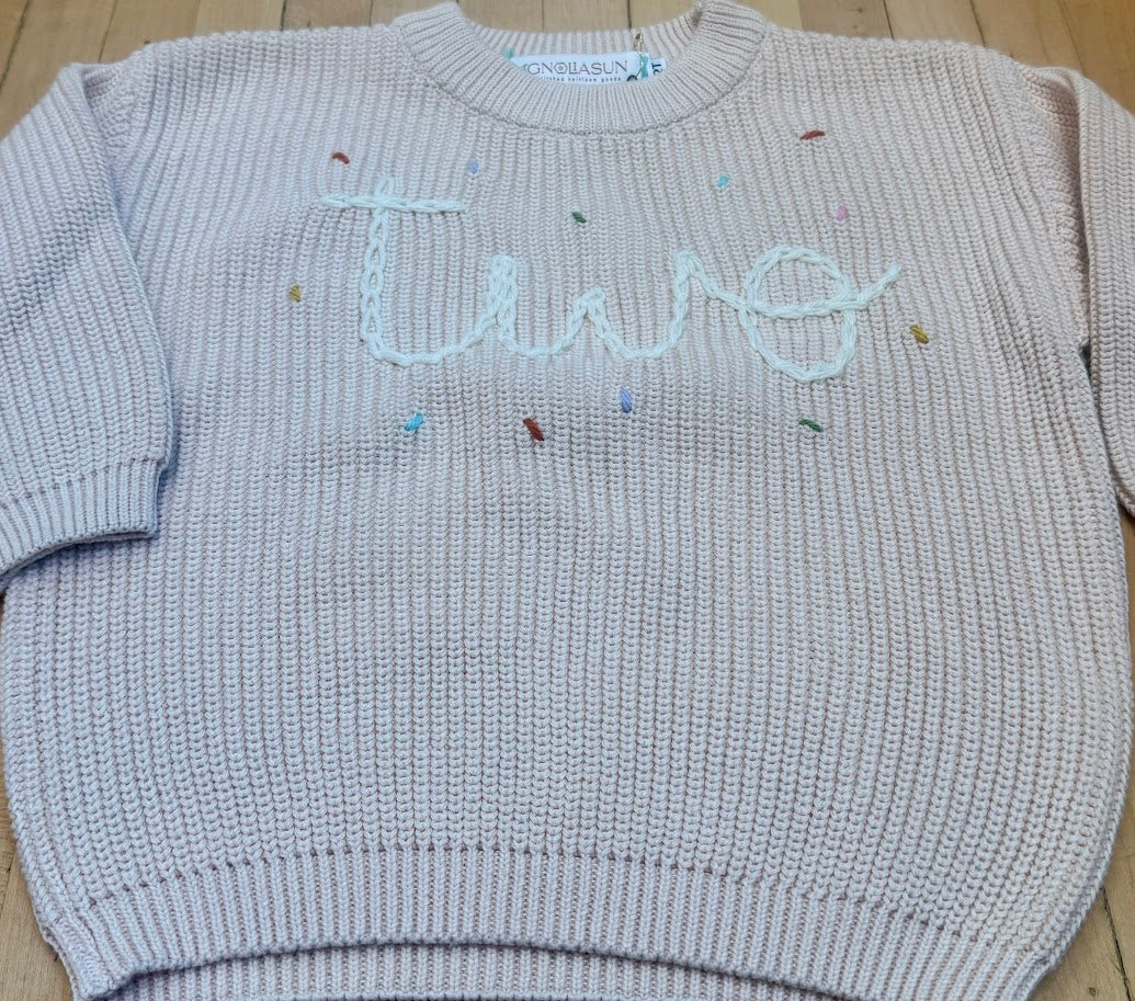 "TWO" Birthday Sweater