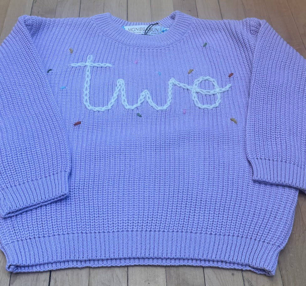 "TWO" Birthday Sweater