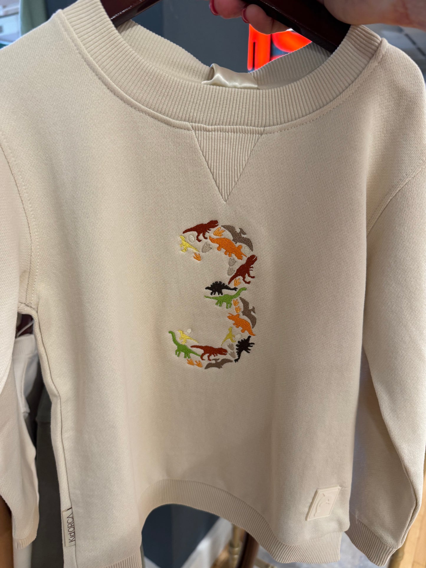 Dino Themed "3" Sweatshirt