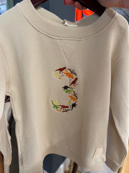 Dino Themed "3" Sweatshirt