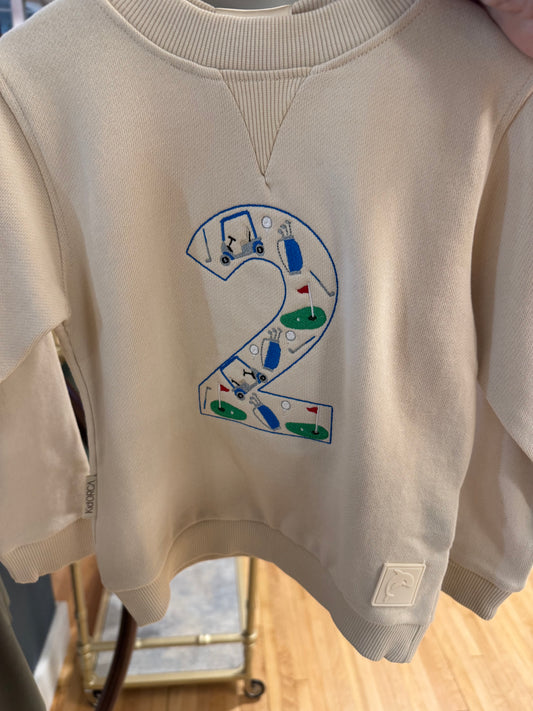 Golf Themed "2" Sweatshirt