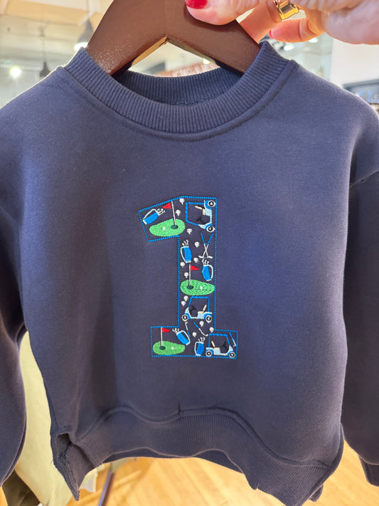 Golf Themed "1" Sweatshirt