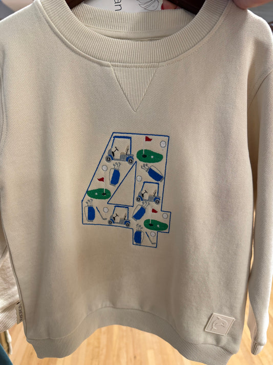 Golf Themed "4" Sweatshirt