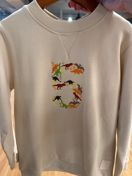 Dino Themed "5" Sweatshirt