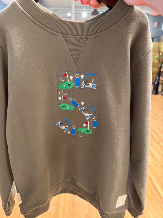 Golf Themed "5" Sweatshirt