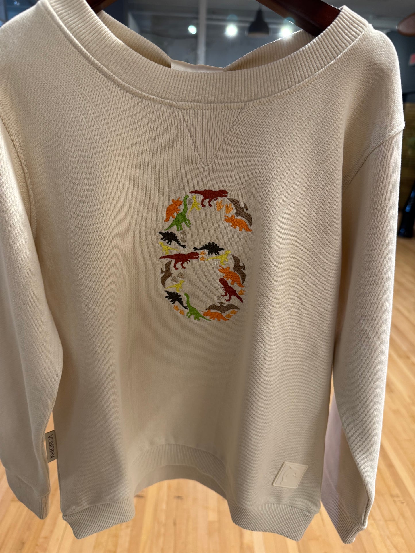 Dino Themed "6" Sweatshirt