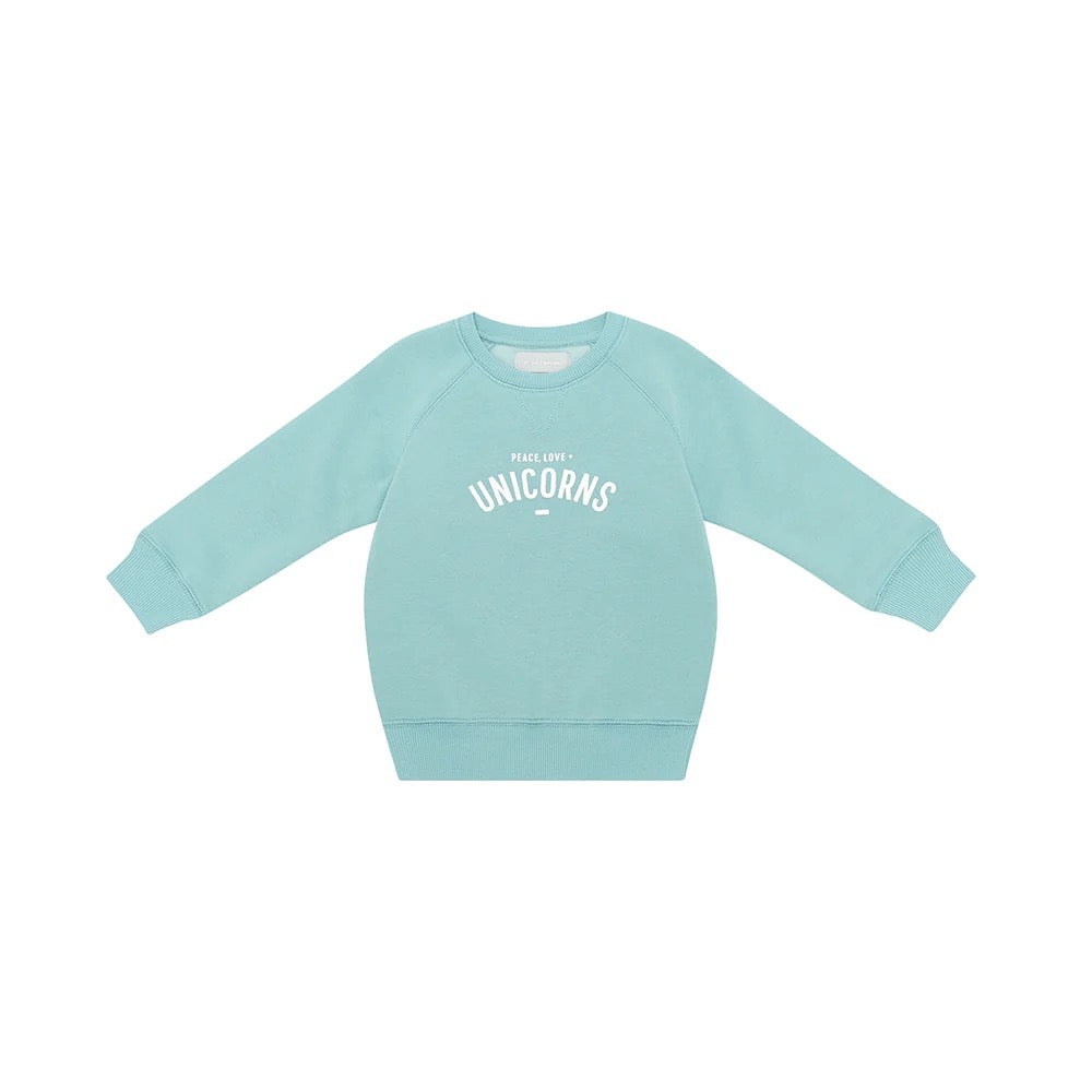 Duck Egg “PEACE, LOVE & UNICORNS” Sweatshirt