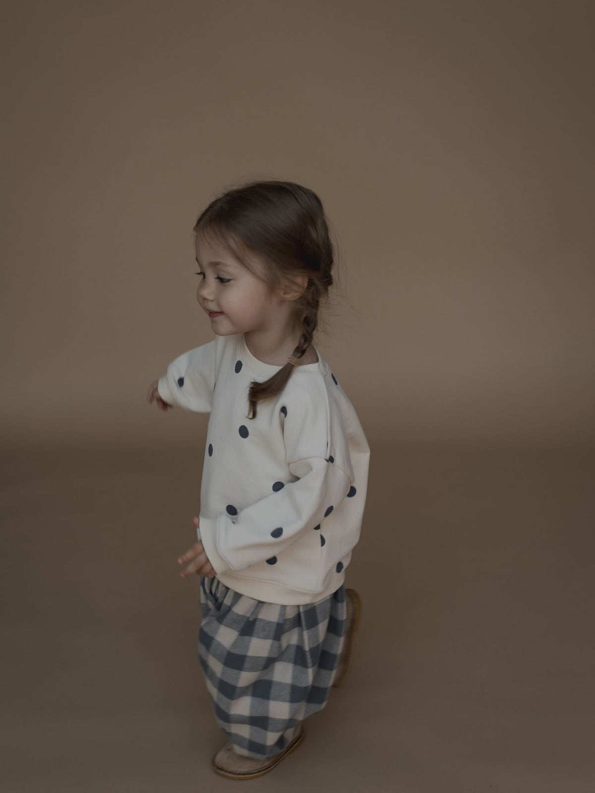 Fog Blue Gingham Lodge Pants