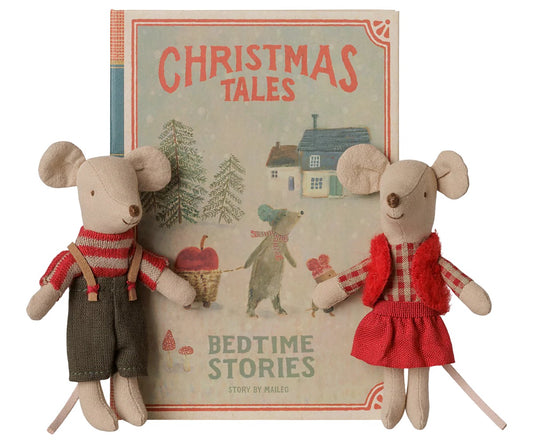 Christmas Twin Mice In Book