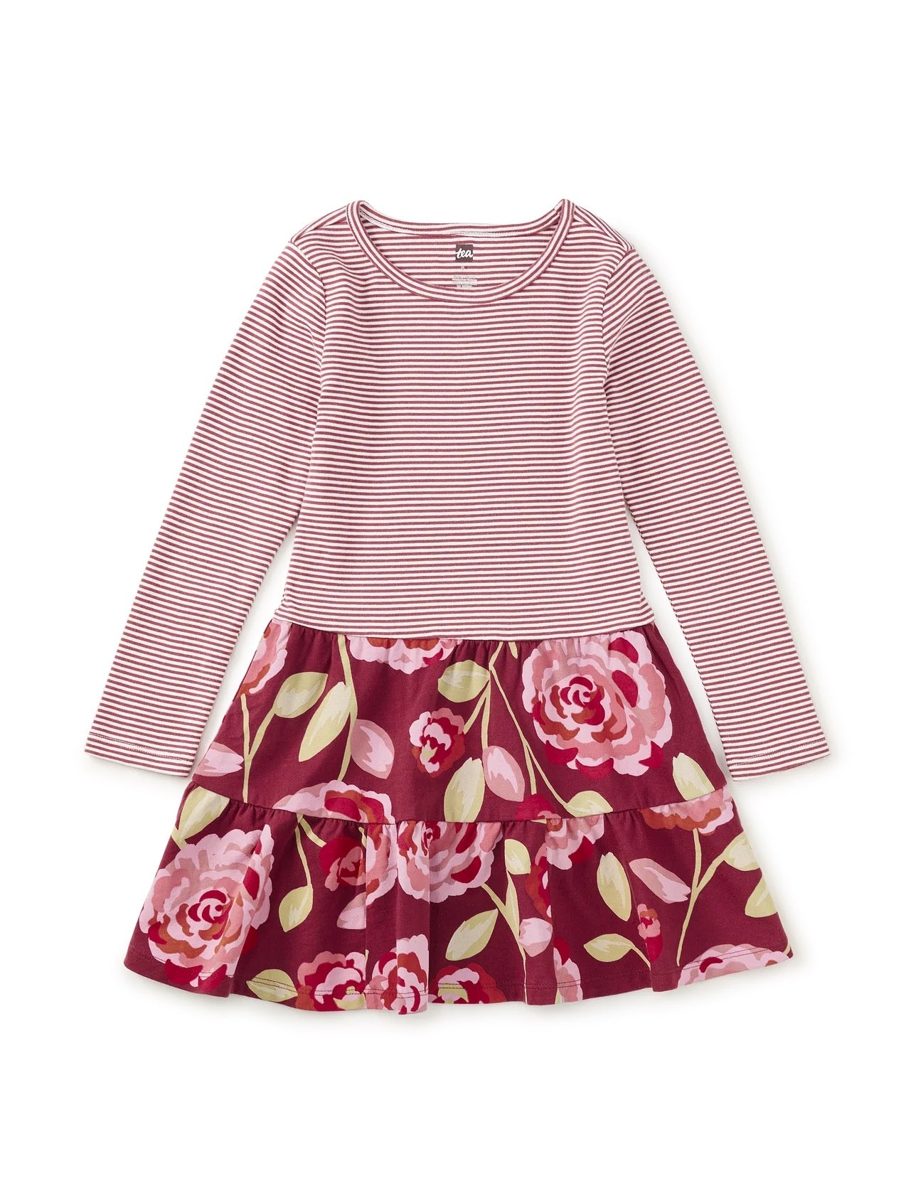 Turkish Rose Tiered Skirted Twirl Dress