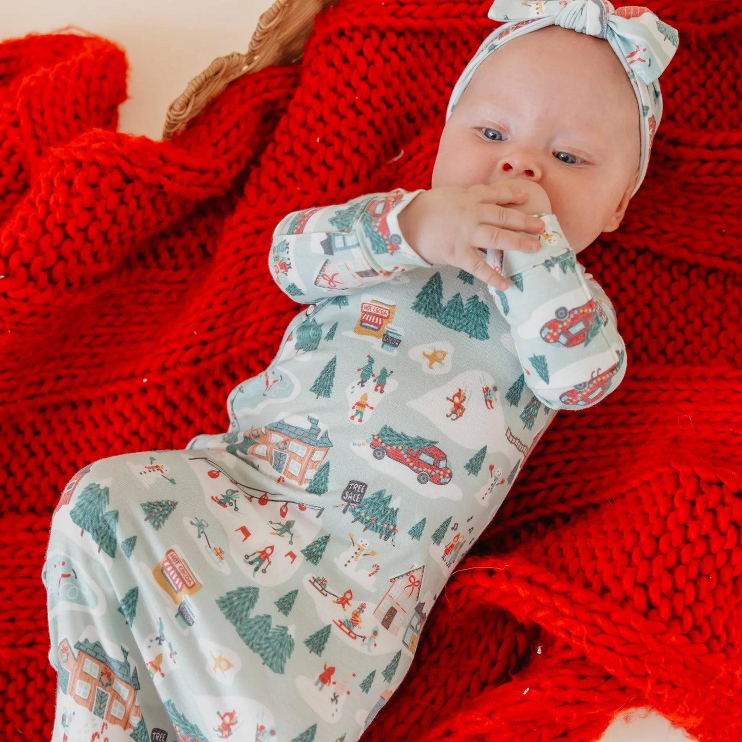 Snowy Slopes Knotted Gown