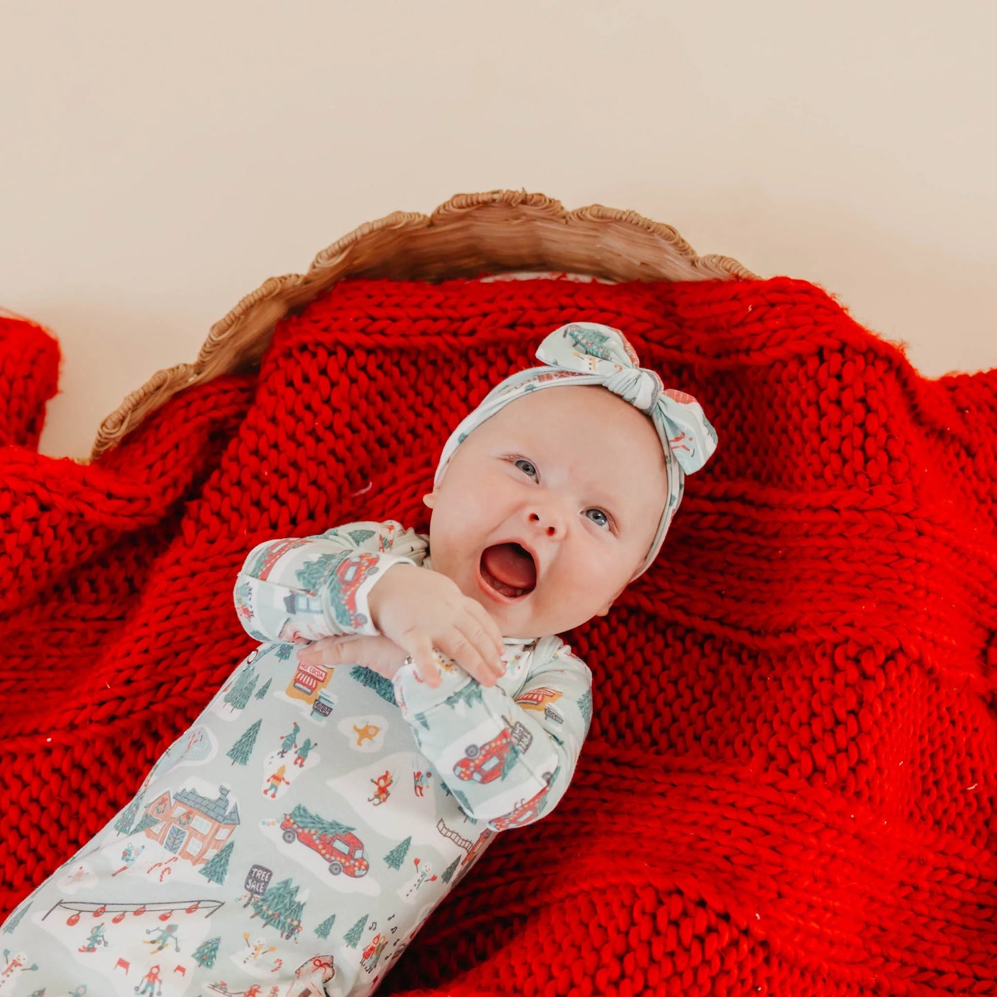 Snowy Slopes Knotted Gown