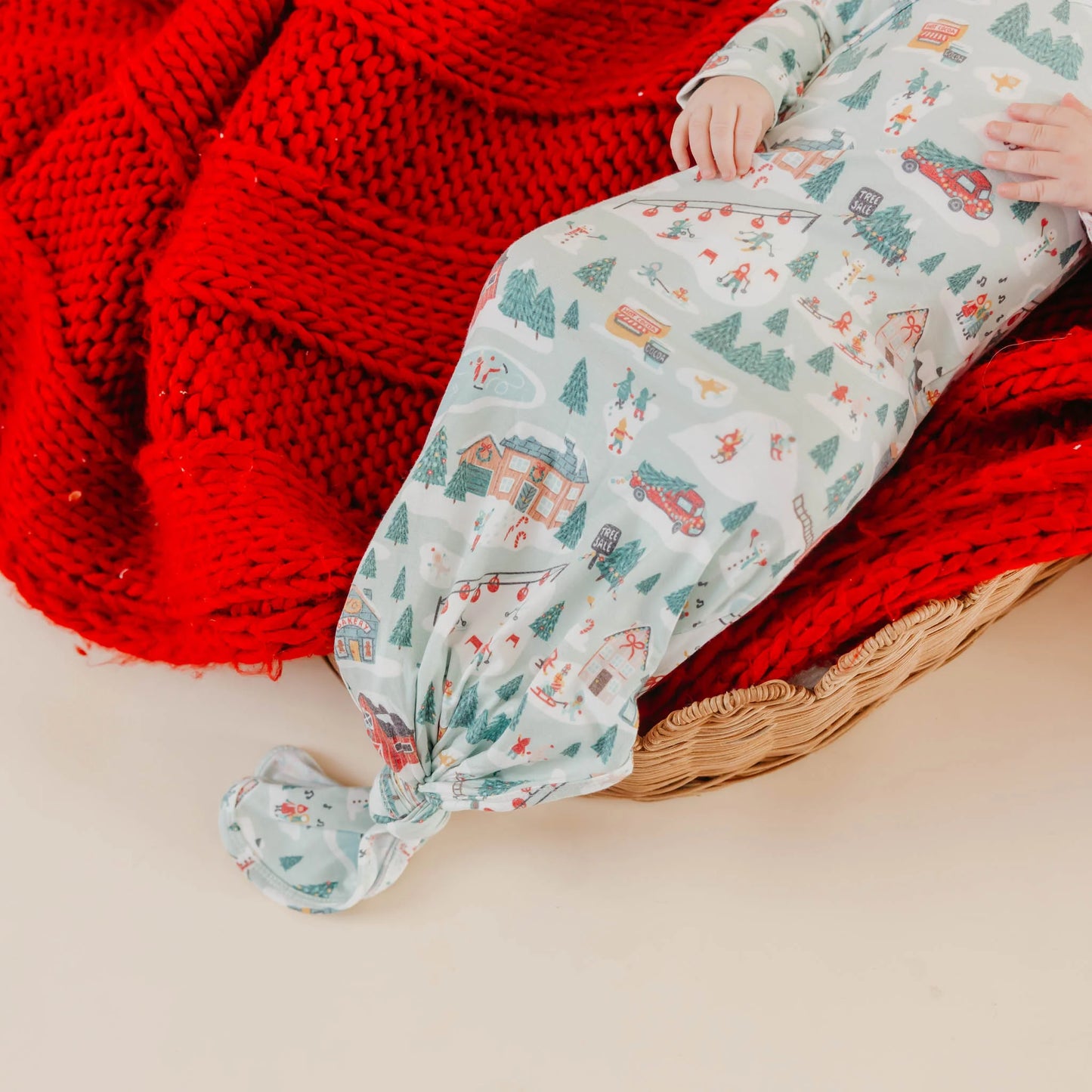 Snowy Slopes Knotted Gown