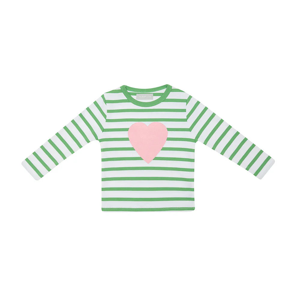 Grass Green/Pink Heart Tee