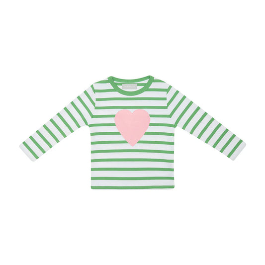 Grass Green/Pink Heart Tee