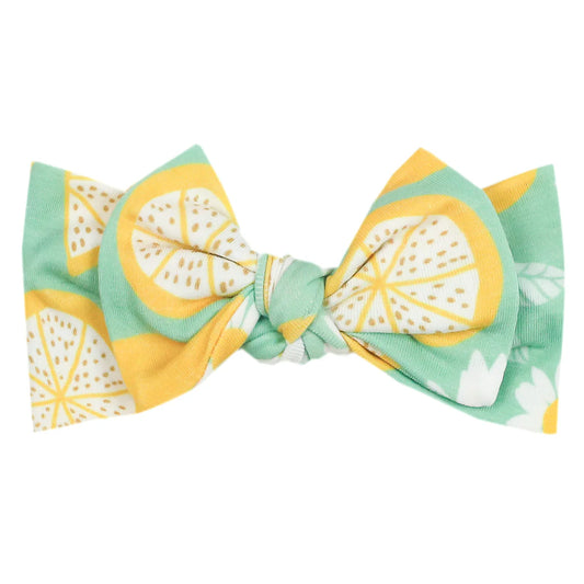 Lemon Knit Headband Bow