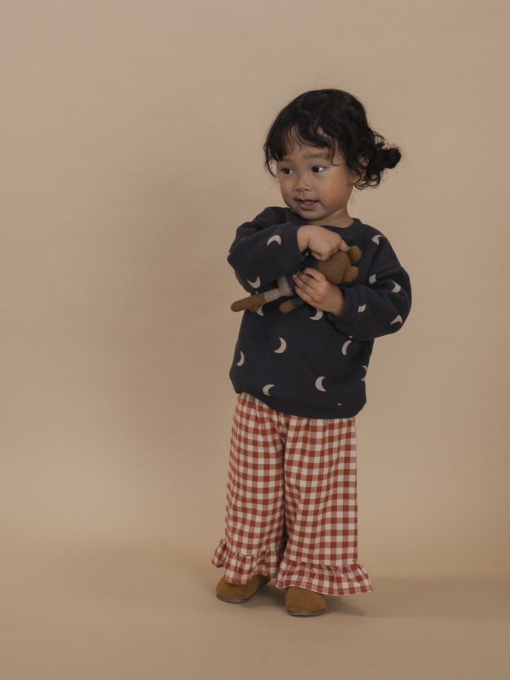 Paprika Gingham Frill Culottes