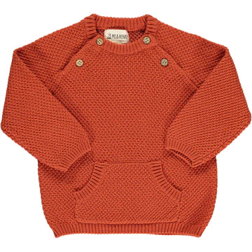 Morrison Rust Button-Neck Baby Sweater