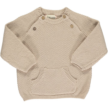 Morrison Cream Button-Neck Baby Sweater