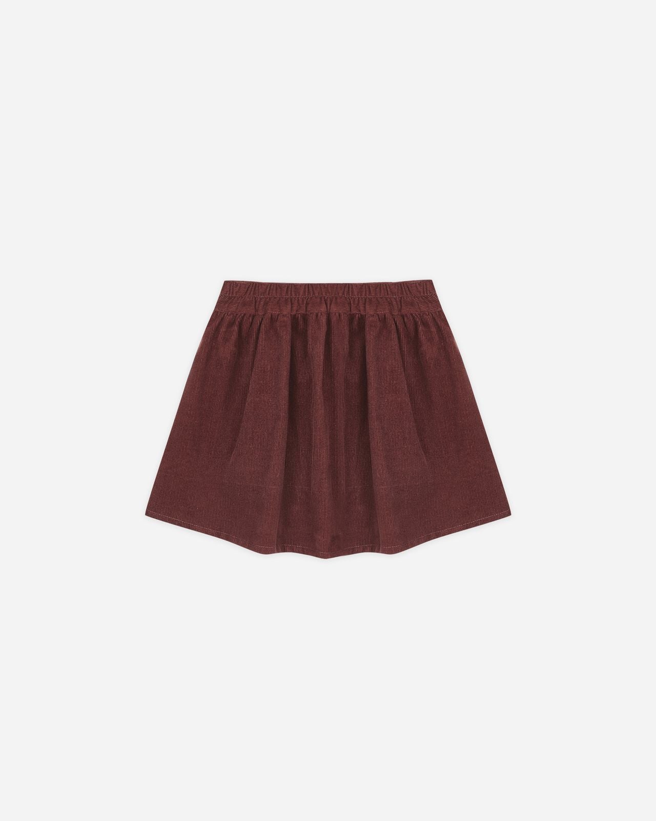 Button Front Burgundy Skirt