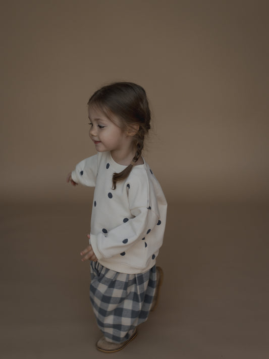 Fog Blue Dot Sweatshirt