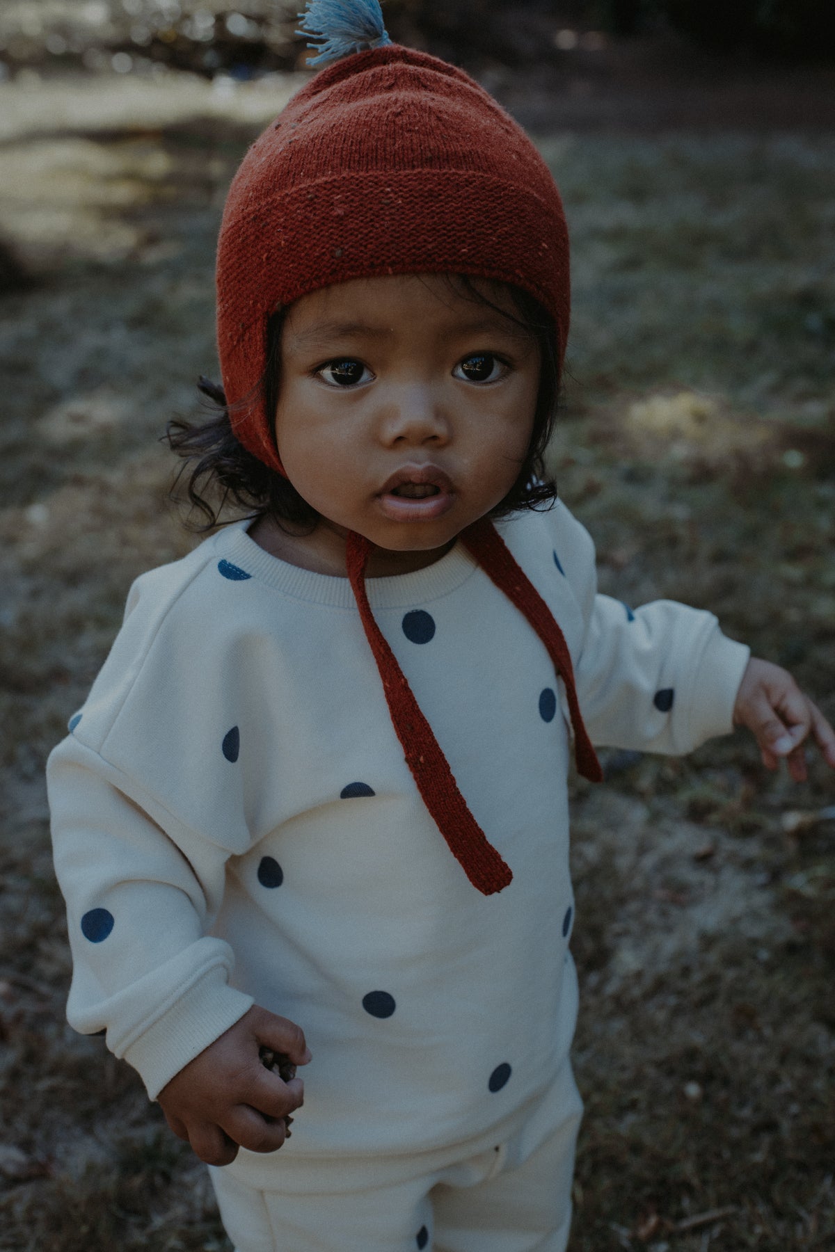 Fog Blue Dot Sweatshirt