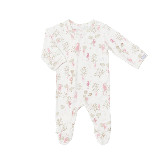 Seahorses on Cream Footie