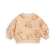 Peach Bicycle Fleece Sweater