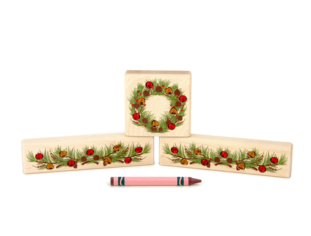 Pine Wreath & Garland Gem Block Set