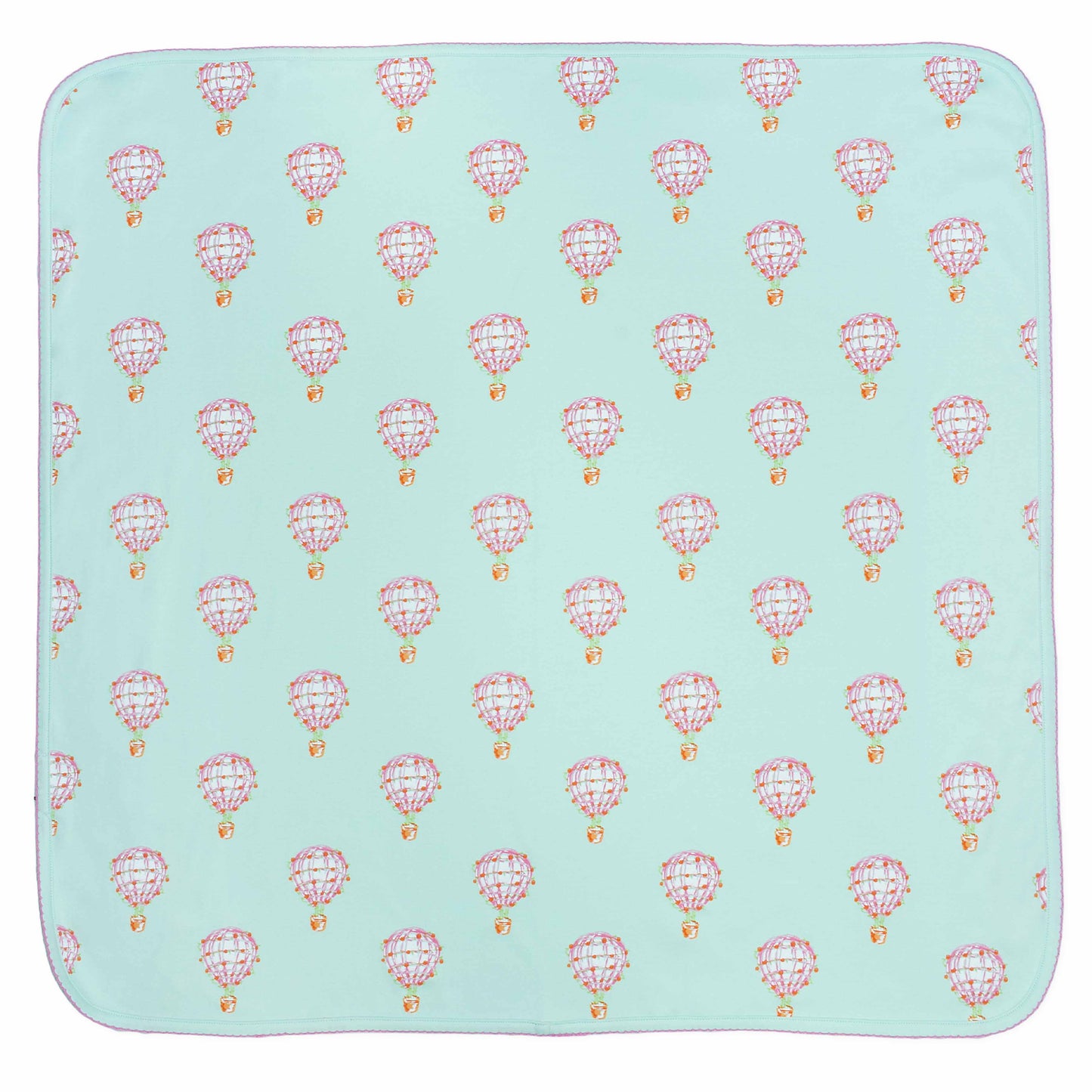 Pink Pima Cotton Blanket Hot Air Balloon