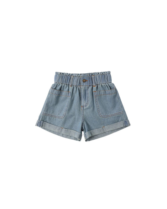 Washed Blue Alba Denim Shorts