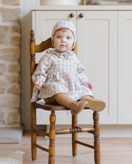 Simone Blue Plaid Dress