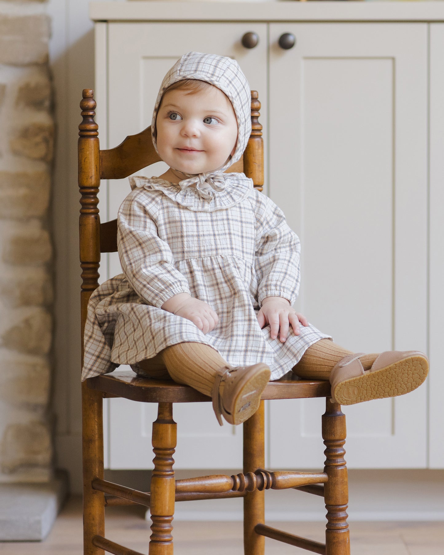 Simone Blue Plaid Dress