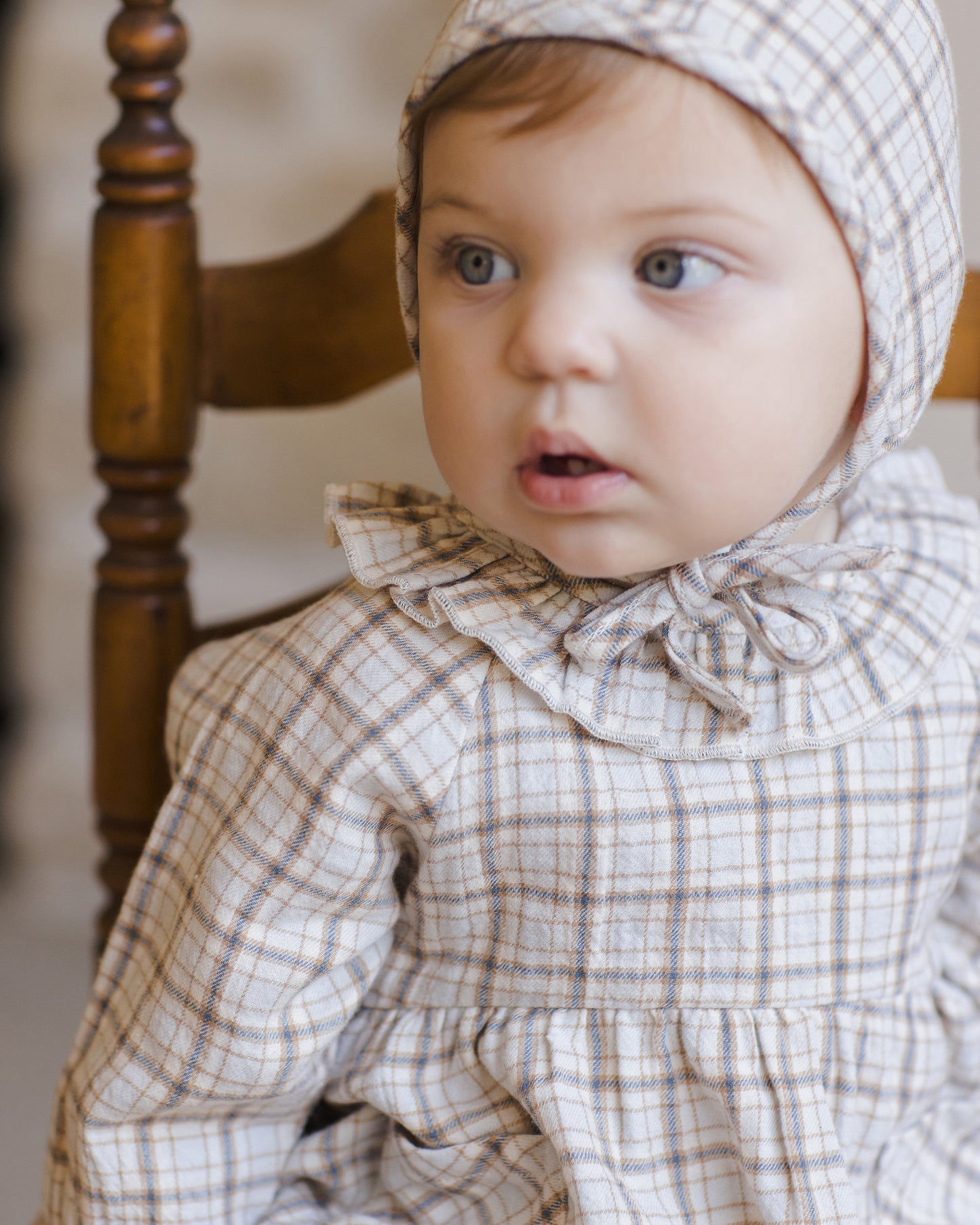Simone Blue Plaid Dress