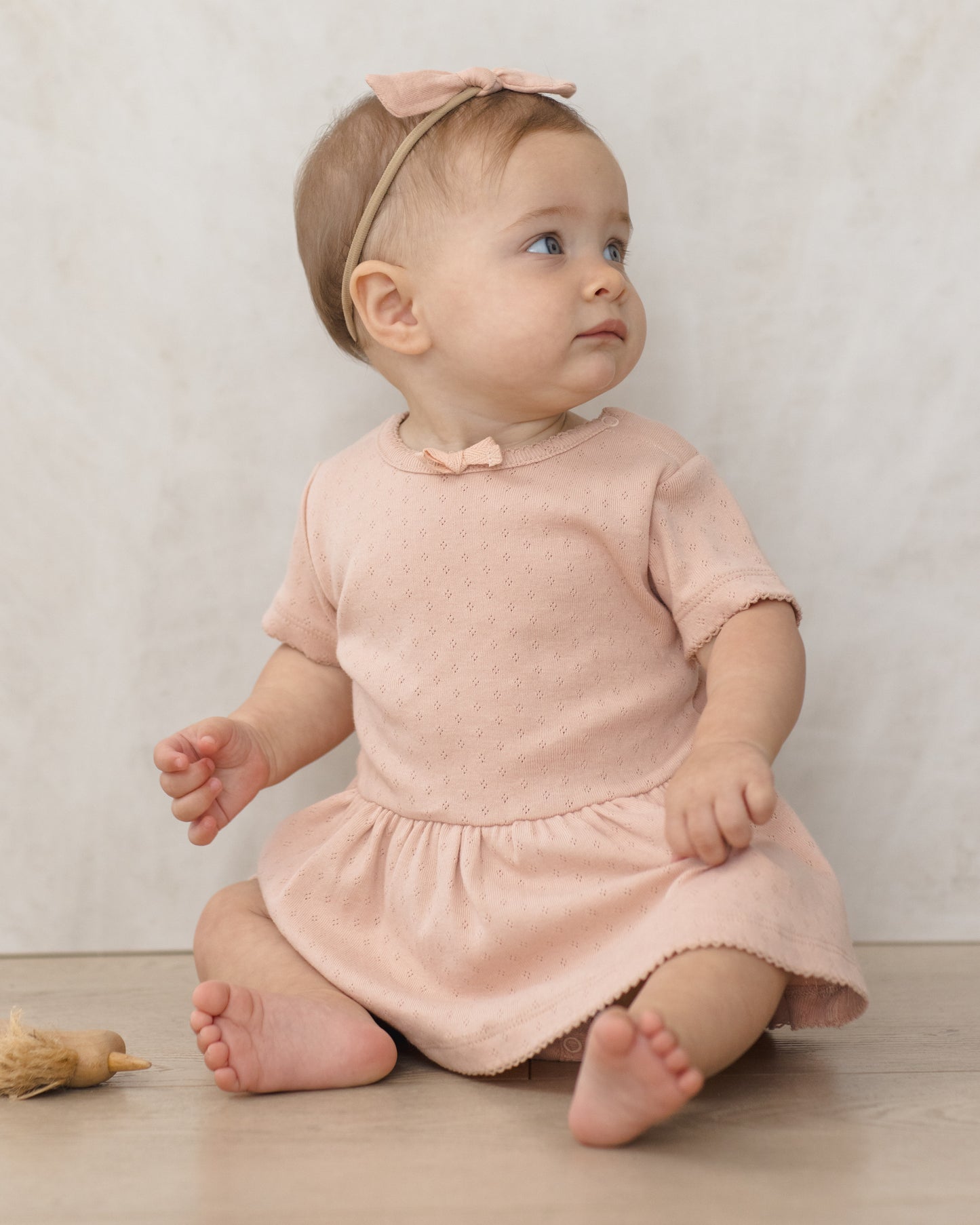 Melon Pointelle Skirted Bodysuit