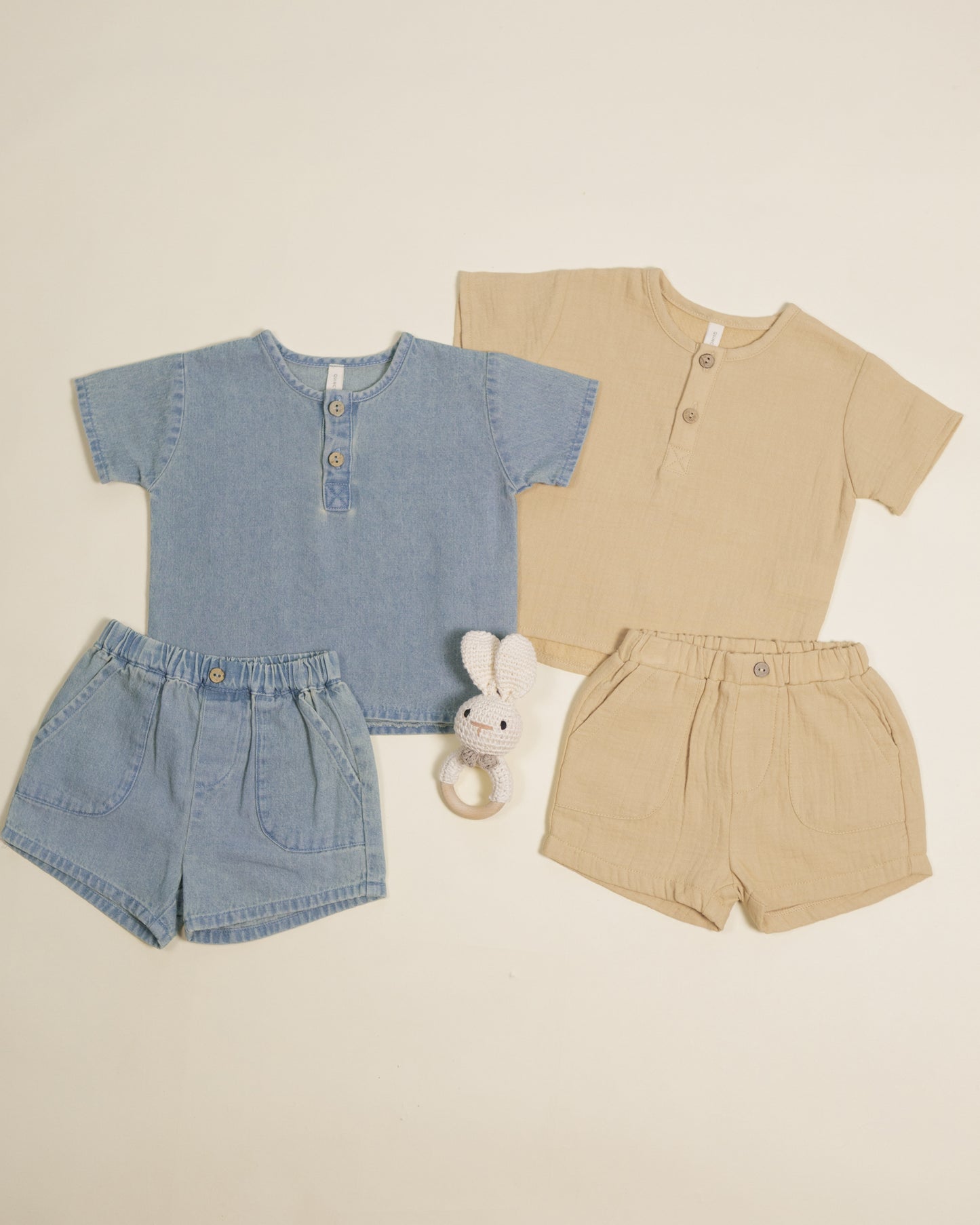 Chambray Utility Shorts