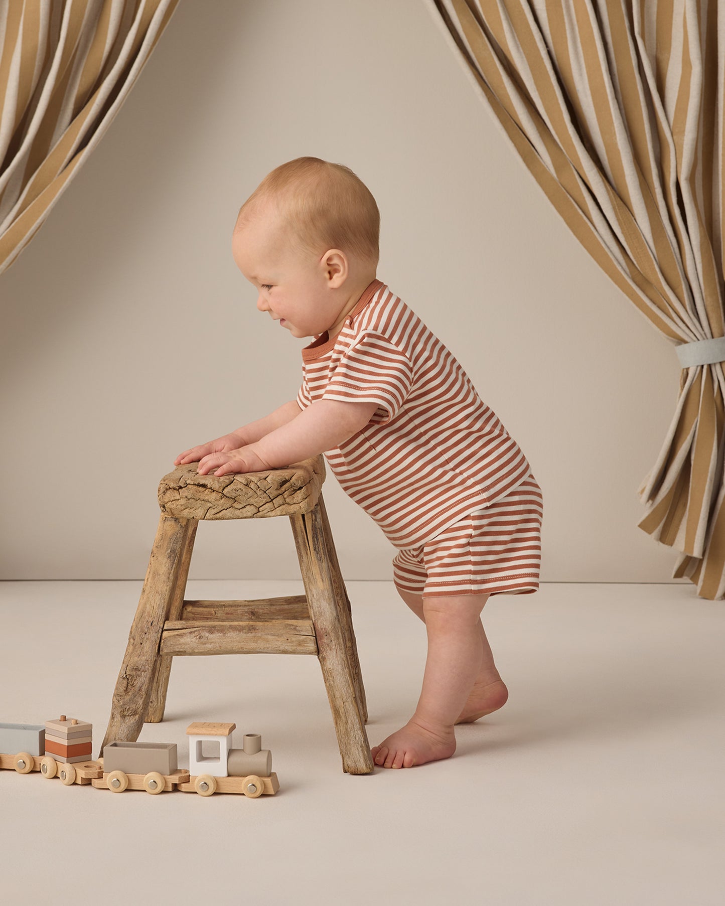 Poppy Stripe Short Set