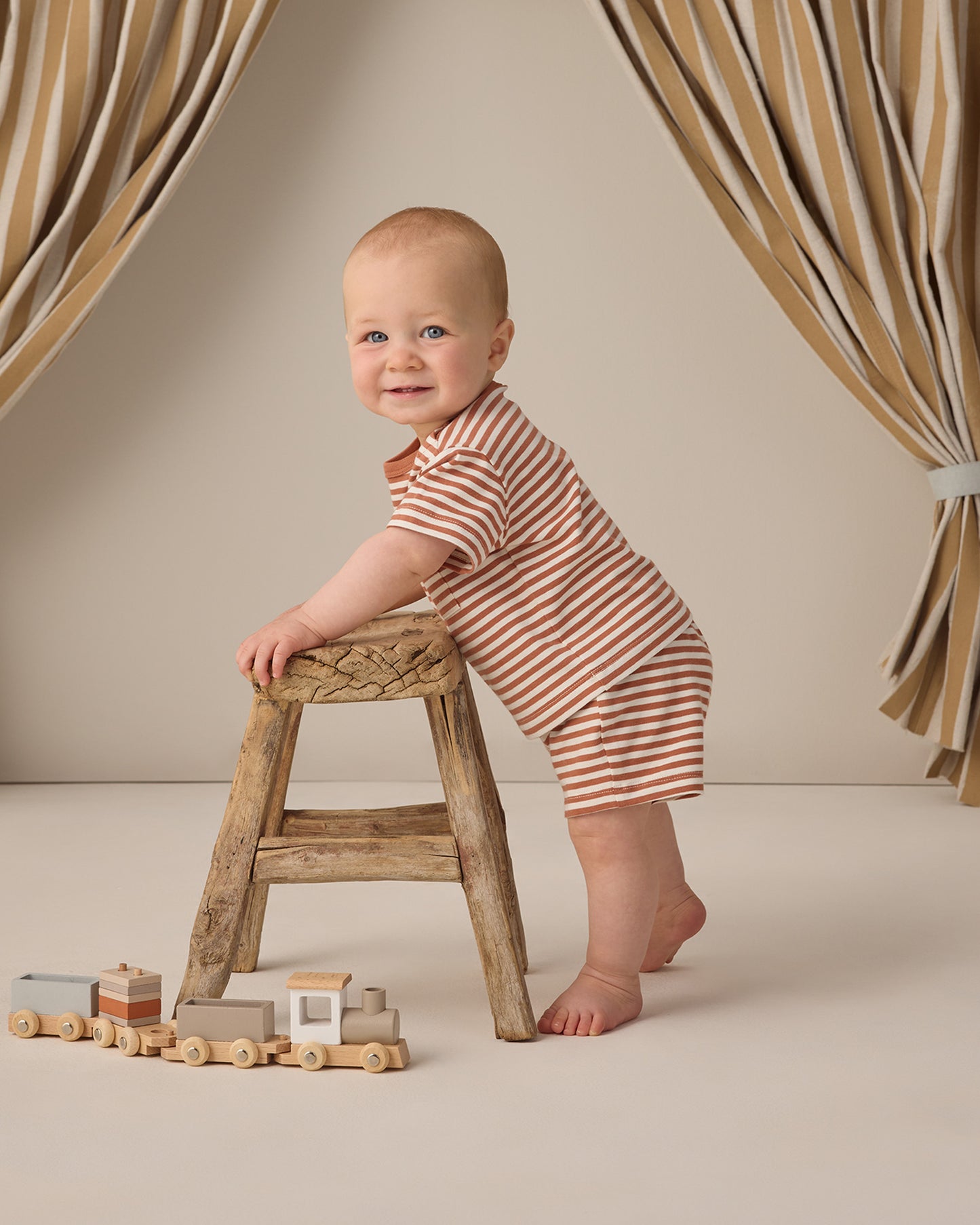 Poppy Stripe Short Set