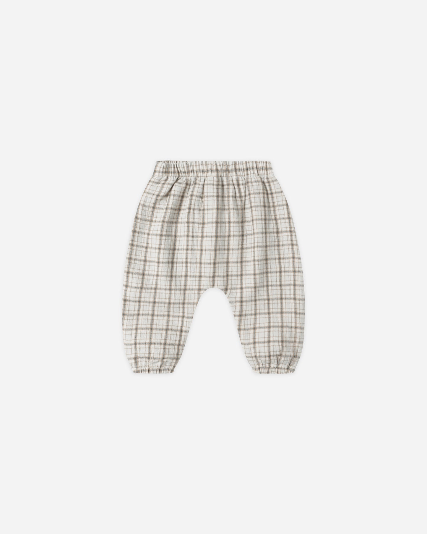 Woven Blue Plaid Pants