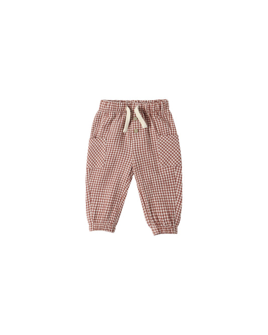 Red Gingham Luca Pant