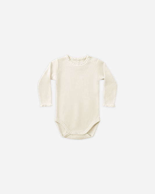 Natural Waffle LS Onesie