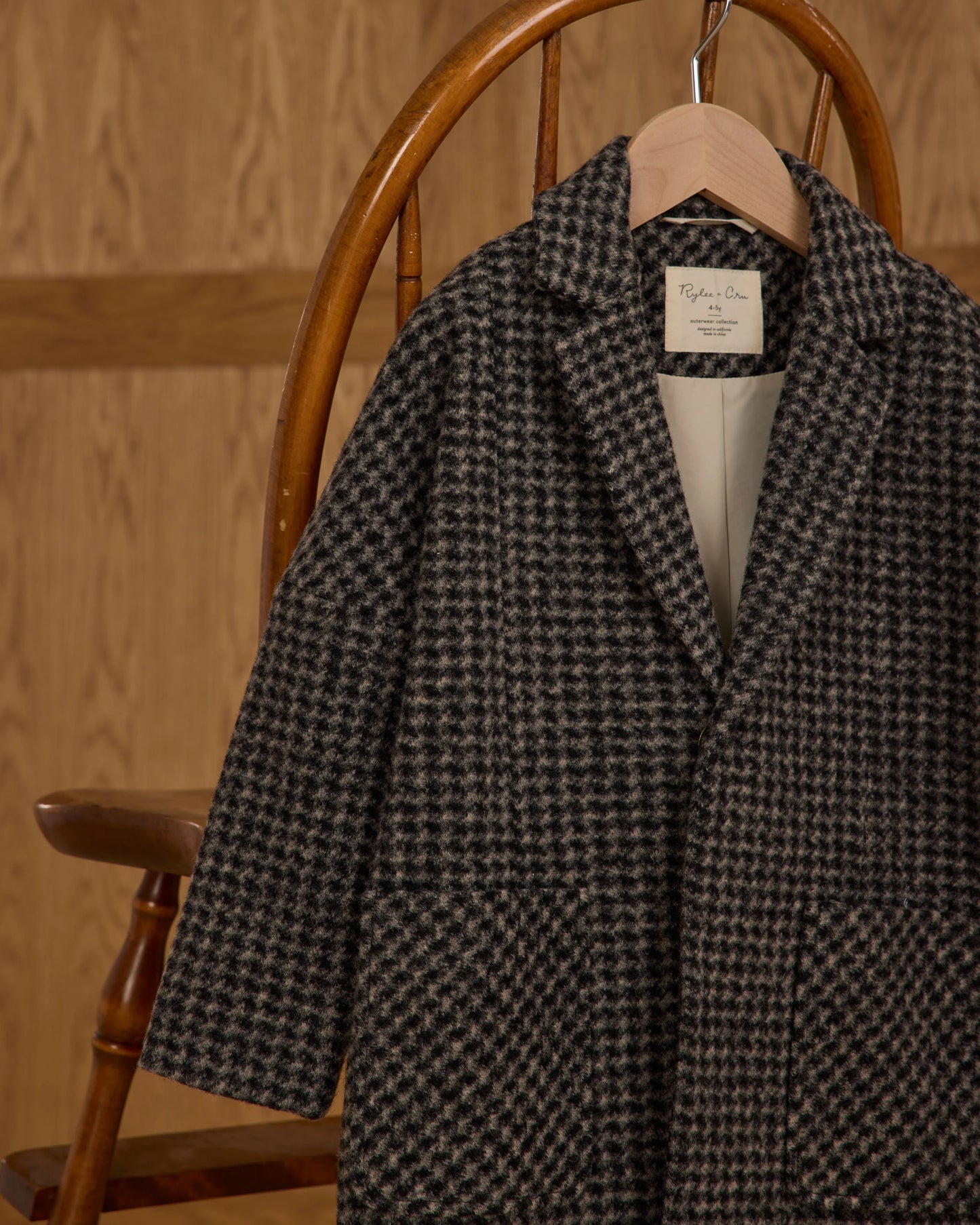 Micro Check Longline Coat