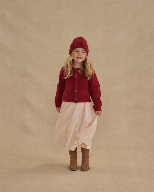 Fuzzy Ruby Cardigan