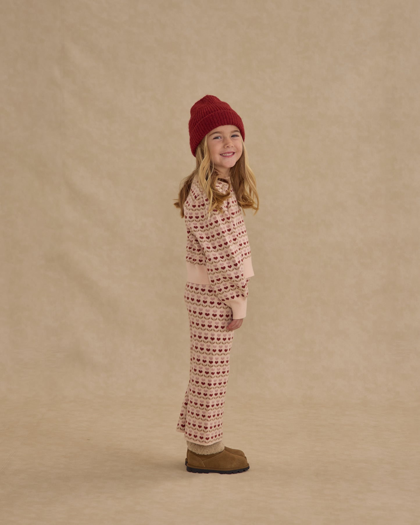 Ruby Hearts Jacquard Knit Set
