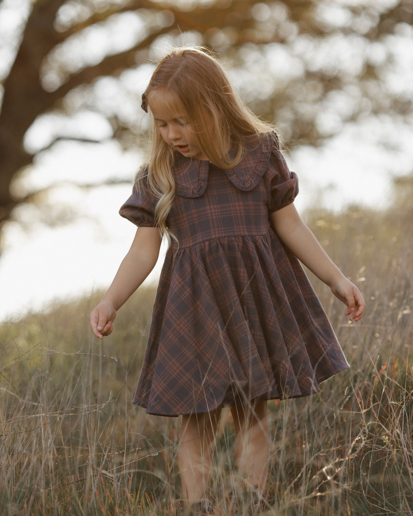 Midnight Plaid Camille Dress