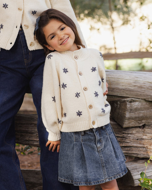 Midnight Daisy Tulip Cardigan
