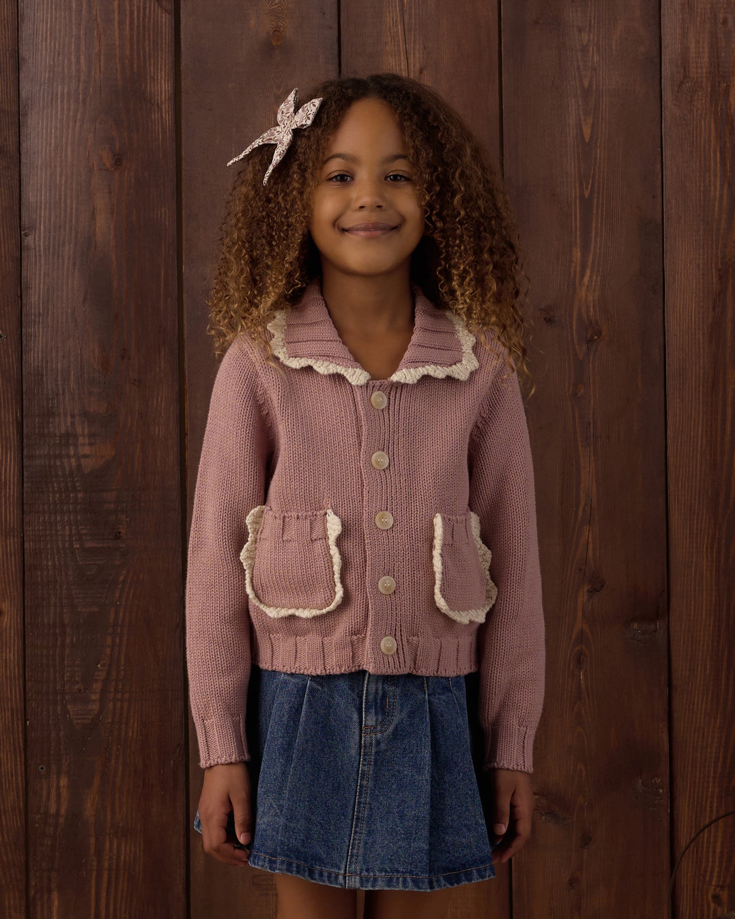 Rosewood Collared Cardigan