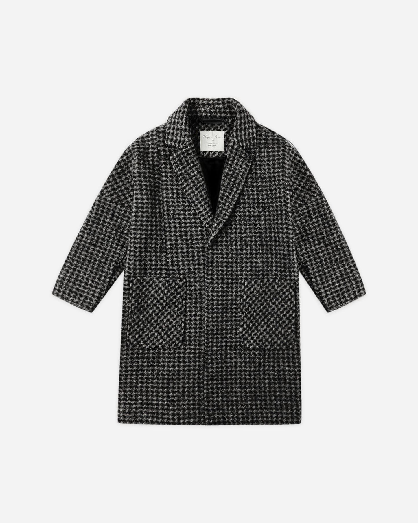 Micro Check Longline Coat
