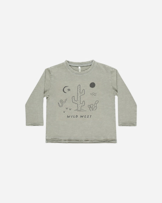 Wild West L/S Raw Edge Tee